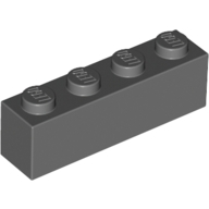 Lego kostka (kostička) 1x4, tmavě modro šedá (4211103)